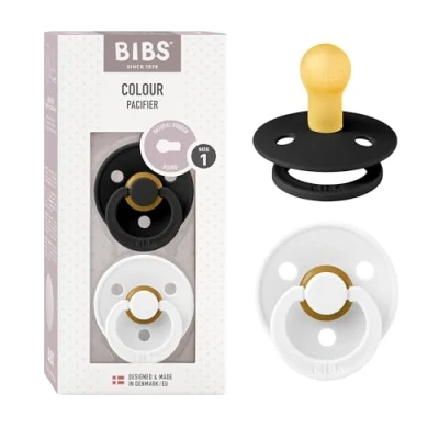 Bild av BIBS Colour Latex Size 1 Black/White 2 pack