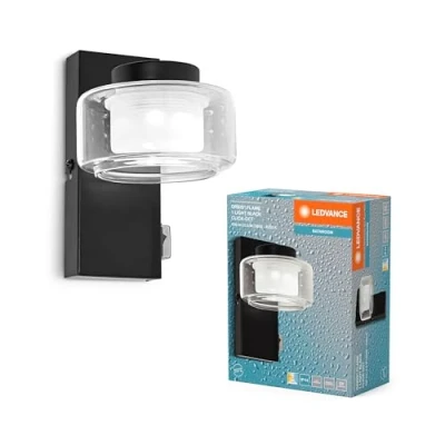 Bild av LEDVANCE LED vägglampa Orbis Flame, 1 lampa, svart, IP44