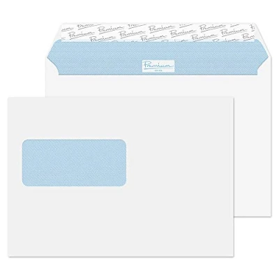 Bild av Blake Office C5 162 x 229 mm 120 gsm Peel and Seal fönsterplånbok kuvert (34214W) ultravit väv paket med 50