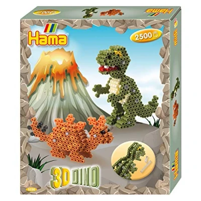 Bild av Hama Midi 3D Presentask Dinosauer, 2.500 Stk.