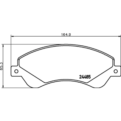 Bild av HELLA 8DB 355 012 771 Jeu de plaquettes frein contact signal d&#039;usure inclus avec accessoires FORD: Transit Mk6 Van