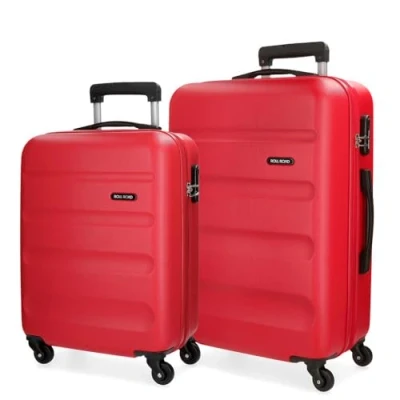 Bild av Roll Road Flex handbagage, Röd, 65 centimeters, Uppsättning av 2 resväskor