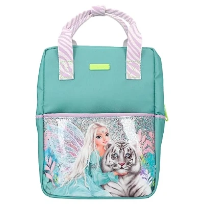 Bild av Depesche 12497 TOPModel Fantasy Tiger ryggsäck i petrol och lavendel med modellmotiv, väska justerbara axelremmar