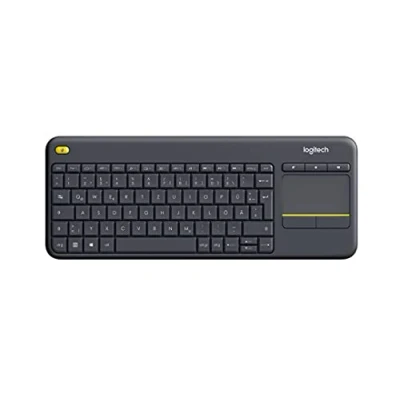 Bild av Logitech K400 Plus Trådlös Touch TV tangentbord med mediakontroll och pekplatta, Layout tysk QWERTZ Svart