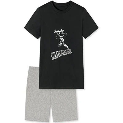 Bild av In One Clothing pojkpyjamas kort, Svart skateboard, 152 cm