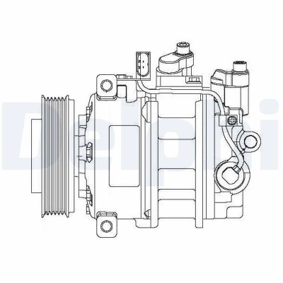 Bild av DELPHI CS20475 compresseur De Climatisation 7SEU17 PAG 46 avec huile VOLKSWAGEN: Touareg I, AUDI: Q7, A8 D3