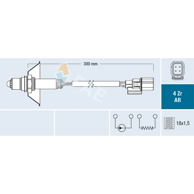 Bild av FAE 75608 Sonde lambda HONDA: CIVIC 8 Hatchback, Jazz 3