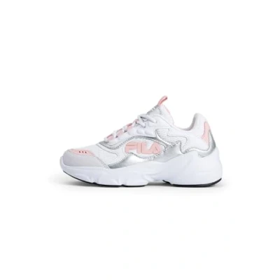 Bild av FILA Collene Logo barnsneakers för flickor, Vitt silver, 28 EU