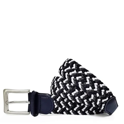 Bild av Gloop Elastiskt tygbälte, unisex, flätat stretchbälte, bredd ca 3,5 cm, Gesamtlänge 105cm
