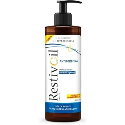 Bild av RestivOil Complex anti mjällschampo för normalt till fet hår med antiseborrhoisk effekt och klåda, 400 ml