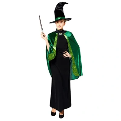 Bild av amscan 9912478 Officiellt licensierad Harry Potter maskeraddräkt, dam, grön, 16 18