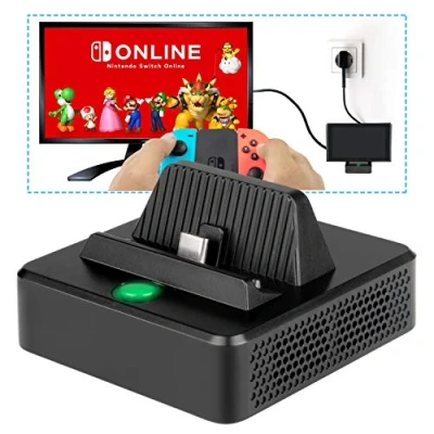 Bild av Laddningsdocka för NS Switch/Switch OLED innoAura bärbar kompakt omkopplare ersättande laddningsstation TV docka med kylstrukturdesign, USB C kraftingångsport, 3.0 och HDMI port