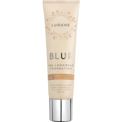 Bild av Lumene Blur 16H Longwear Foundation SPF15 4 Warm Honey 30 ml