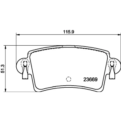 Bild av HELLA 8DB 355 009 421 Jeu de plaquettes frein non préparé pour indicateur d&#039;usure avec vis d&#039;étrier RENAULT: MASTER 2 Kasten
