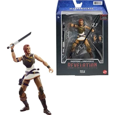 Bild av Masters of the Universe GYV15 Masterverse Revelation Teela actionfigur, ca 18 cm lång, figurer att leka med och samla, från 6 år
