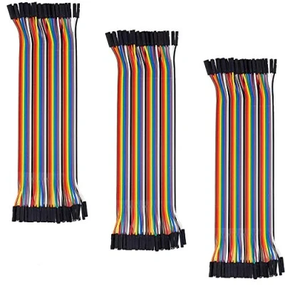 Bild av AZDelivery 3 x Jumper Wire Cable 40 PCS. 20 cm Vardera F2F Hona till kompatibel med Arduino och Raspberry Pi Breadboard inklusive en E Book!