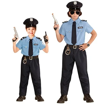 Bild av Widmann Barnkostym polis, vaktmästare, lagstadskraft, kommissär, temafest, karneval