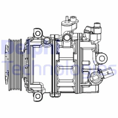 Bild av DELPHI CS20529 Compresseur De Climatisation 7ZSE17 PAG 46 VOLKSWAGEN: Jetta 4