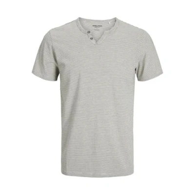 Bild av Jack &amp; Jones Jjesplit NECK Stripe TEE Tshirt med print, Storlek: Small, Cloud dancer
