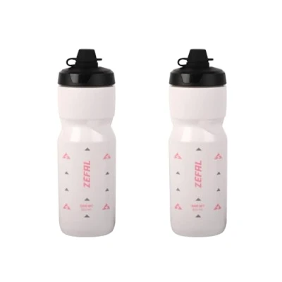 Bild av Zéfal Sense Soft 80 No Mud Pack Set med två cykel och mountainbike burkar mjuk luktfri sportflaska BPA fri vattenbehållare silikonflaska vit, 2 x 800 ml