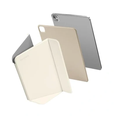 Bild av tomtoc Smart Folio Fodral Case för iPad Pro 11 tum 2024 M4 OLED, avtagbart tunt skyddsfodral med 4 användningslägen och ultralätt glasfibermaterial, magnetiskt pennfodral, Vit