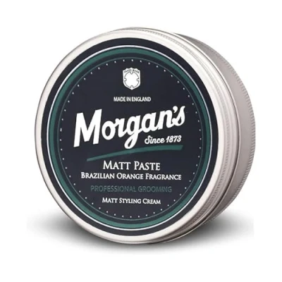 Bild av Morgan&#039;s Pomade Matt Pasta, Hårstylingspasta för Män, Finish och Medium Hållbarhet Alla Hårtyper, Brasiliansk Apelsindoft 75ml