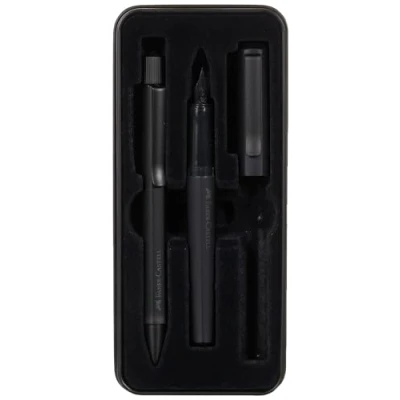 Bild av Faber Castell 140579 presentset Hexo svart, med reservoarpenna M och kulspetspenna B