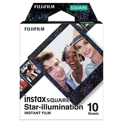 Bild av INSTAX Square film. 10 stykker. Sort med stjerner