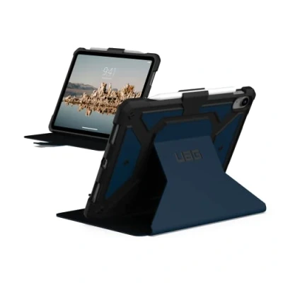 Bild av Urban Armor Gear Metropolis SE fodral för Apple iPad 10.9 (10:e Generation 2022) [Apple pennhållare, fallsäker, väckning/sömn, stativfunktion] blå, 12339 x 11555, blå (mallard)