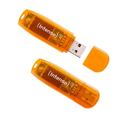 Bild av Intenso Rainbow Line 2 x 64 GB USB minne, 2.0 dubbelpack i orange