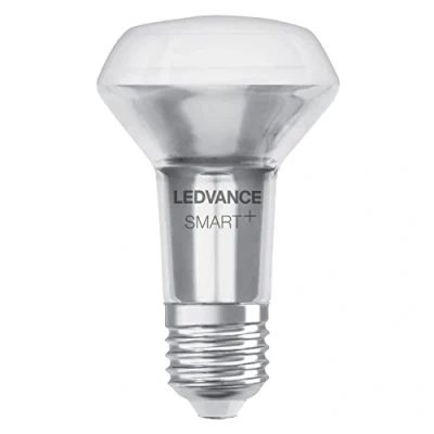 Bild av LEDVANCE Smart LED R63 spotlight med Wifi teknik, E27 sockel, ljusfärg som kan ändras (2700 6500K), ersättning för konventionella 60W reflektorlampor, kontrollerbar Alexa, Google &amp; App, 1 pack