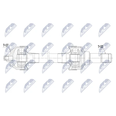 Bild av NTY NPW BM 248 Drivaxel Bakaxel höger 788mm Automat