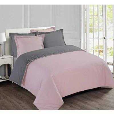 Bild av Vision Bicolor grå/rosa vändbara sängkläder påslakan 240 x 220 cm med 2 örngott för standard personer 100% bomull