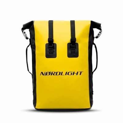 Bild av Nordlight vattentät ryggsäck 35L (Gul) rullbar med vadderad bärrem, cykelryggsäck, budbärarryggsäck, vandring, fiske