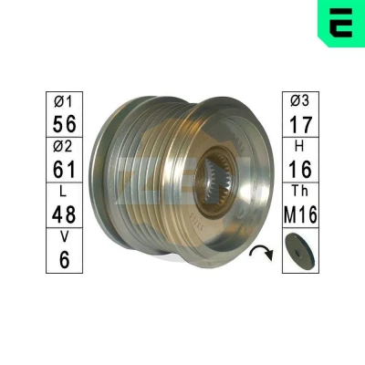 Bild av ERA ZN5632 Poulie d&#039;Alternateur AUDI: A4 B7 Avant, Berline, B6 Avant