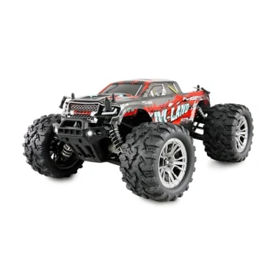 Bild av M Land Monstertruck, RC fjärrstyrd, 48 km/h 4WD 1:16 RTR röd inklusive fjärrkontroll, batteri, laddningskabel
