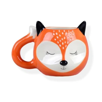 Bild av Winkee Original magisk &quot;Dreaming Fox&quot; kaffekopp I XXL kopp ca 450 ml För perfekt kaffe &amp; te njutning En gåva som berör hjärtat