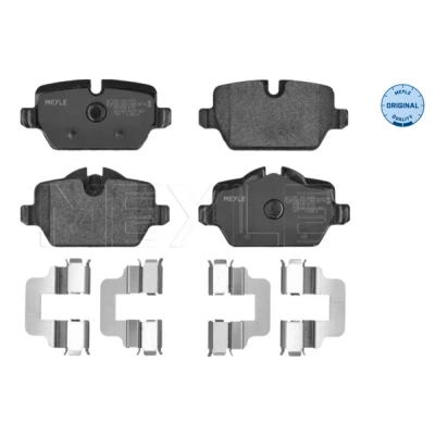 Bild av MEYLE 025 236 2316 Jeu de plaquettes frein ORIGINAL Quality Essieu arrière préparé pour indicateur d&#039;usure avec tôle anti bruit BMW: 3 Berline