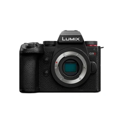 Bild av Panasonic LUMIX DC G9M2E Micro Four Thirds spegelfri kamera, 25,2 MP, 4K 120p/100p och 5,7K 30p/25p, fas hybrid AF, 5 axlad BIS, OLED LVF, Wi Fi, Bluetooth, HDMI, endast kropp, svart