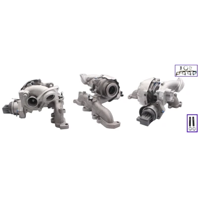 Bild av ELSTOCK 91 1502 Turboaggregat avgasturbo (ATL), med linjär positionssensor (LPS) packningar SKODA: Fabia 2, VOLKSWAGEN: Polo V Hatchback