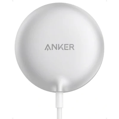 Bild av Anker MagGo trådlös laddare för iPhone, och magnetisk laddningsbas, ultratunn 15 W Qi2 certifierad, kompatibel med MagSafe, iPhone 15/15 Plus/15 Pro/15 Pro Max/14/13 Series (utan uttag)
