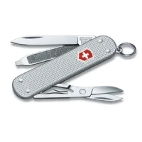 Bild av Victorinox fickkniv Classic Alox (5 funktioner, högkvalitativt skal, blad, nagelfil, sax) silver