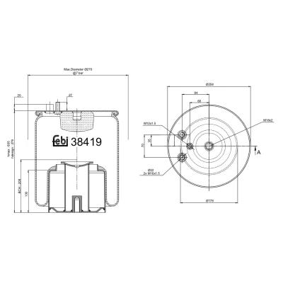 Bild av Bälgar, luftfjädring FEBI BILSTEIN 38419