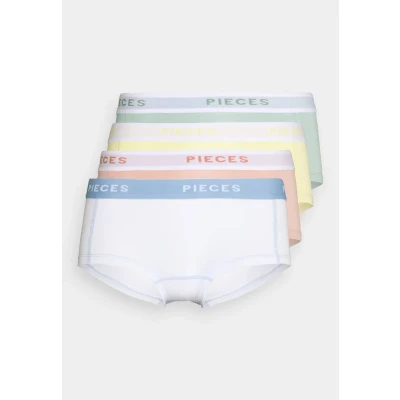Bild av Pieces Pclogo LADY Solid 4 PACK Underkläder, Storlek: XS, Jadeite