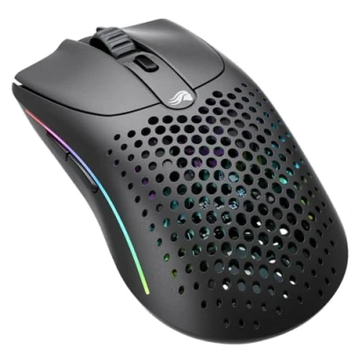 Bild av Glorious Gaming Model O 2 Wireless, gamingmus trådlös hybridanslutning: 2,4 GHz och Bluetooth, 68 g, lång batteritid, BAMF 2.0 sensor på 26K DPI, RGB, dubbelhänt, 6 knappar, PTFE fötter Svart