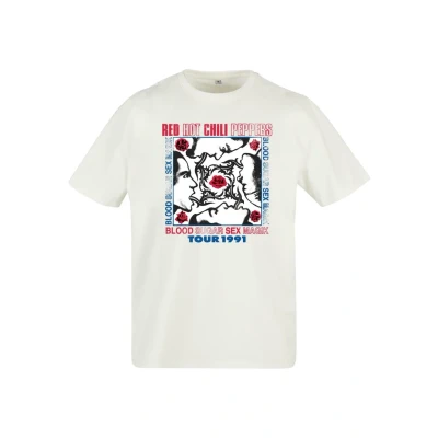 Bild av Upscale by Mister Tee RED HOT Chilli Peppers Oversize Tshirt med print, Storlek: Small, White