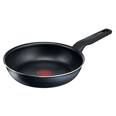 Bild av Tefal C38504 XL Force stekpanna 24 cm non stick beläggning hållbar robust termisk signal diffusionsbaspanna botten extra stor form aluminium handtag svart