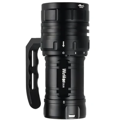 Bild av Wurkkos DL06 dyklampa, 15 000 lumen dykning ficklampa uppladdningsbar, 6 x XHP50.2 lysdioder undervatten kraftfull med laddare, inbyggd USB C laddningsport, 3 5 mAh strömförsörjning