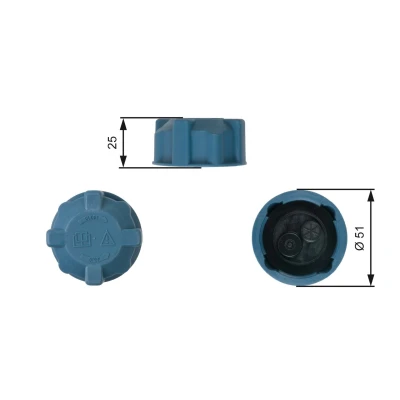 Bild av GATES RC220 Bouchon, réservoir de liquide refroidissement FIAT: Palio I Weekend, Punto II 3/5 portes, Grande ALFA ROMEO: 147