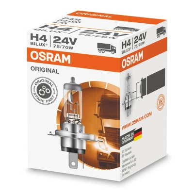 Bild av OSRAM 64196 Ampoule, projecteur longue portée H4 24V 75/70W 3200K Halogène MERCEDES BENZ: T2/LN1 Сamion à Plateau/Сhâssis, IVECO: EuroTech MT